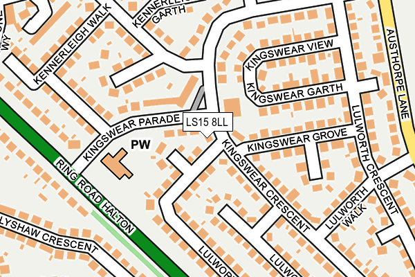 LS15 8LL map - OS OpenMap – Local (Ordnance Survey)