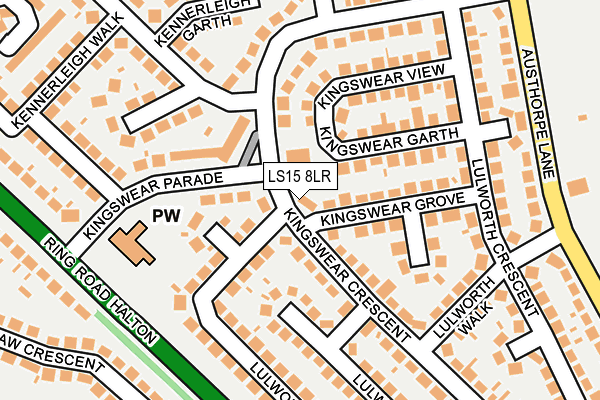 LS15 8LR map - OS OpenMap – Local (Ordnance Survey)