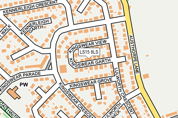 LS15 8LS map - OS OpenMap – Local (Ordnance Survey)