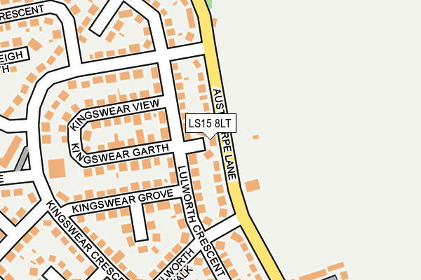 LS15 8LT map - OS OpenMap – Local (Ordnance Survey)