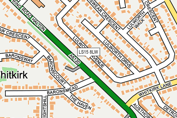 LS15 8LW map - OS OpenMap – Local (Ordnance Survey)