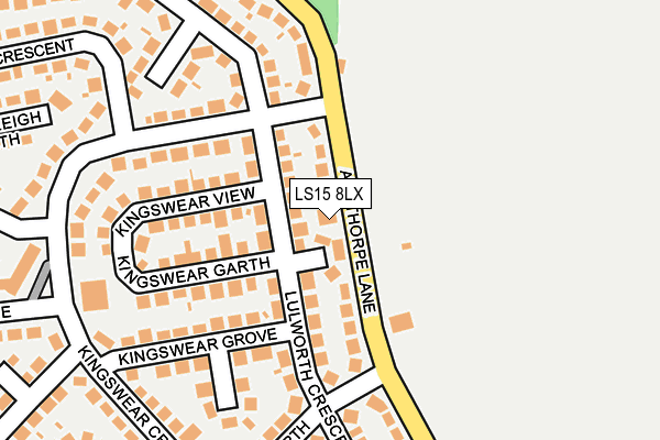 LS15 8LX map - OS OpenMap – Local (Ordnance Survey)