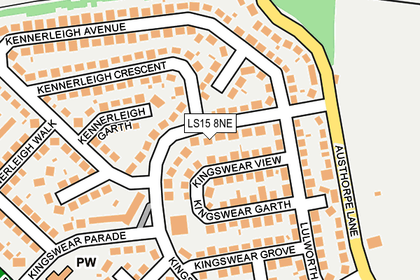 LS15 8NE map - OS OpenMap – Local (Ordnance Survey)