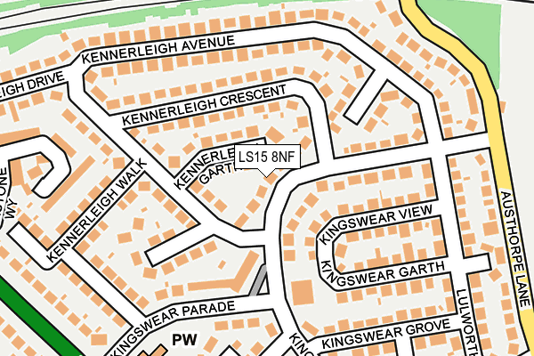 LS15 8NF map - OS OpenMap – Local (Ordnance Survey)