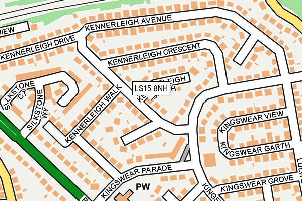 LS15 8NH map - OS OpenMap – Local (Ordnance Survey)