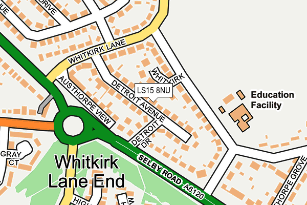 LS15 8NU map - OS OpenMap – Local (Ordnance Survey)