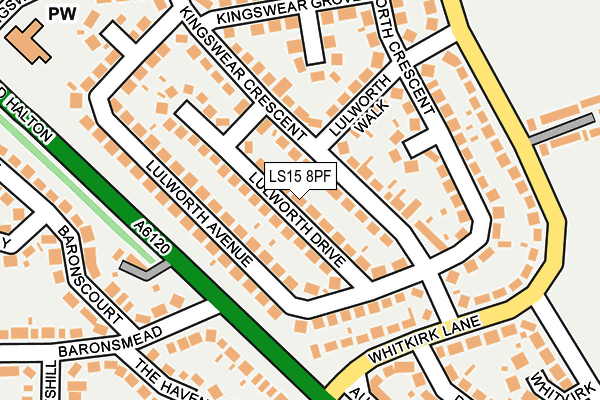 LS15 8PF map - OS OpenMap – Local (Ordnance Survey)