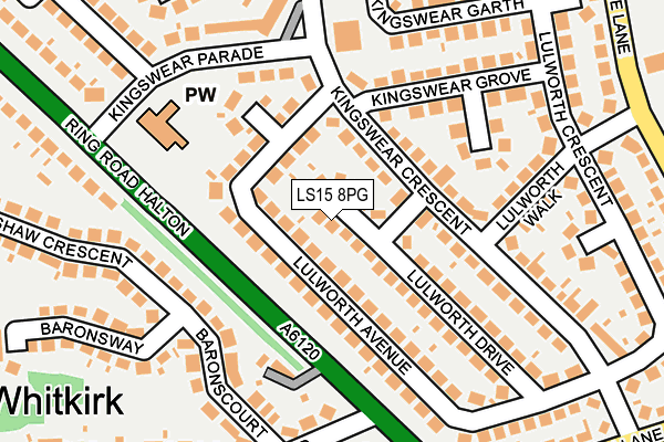 LS15 8PG map - OS OpenMap – Local (Ordnance Survey)