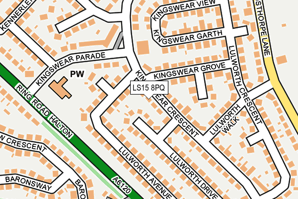LS15 8PQ map - OS OpenMap – Local (Ordnance Survey)