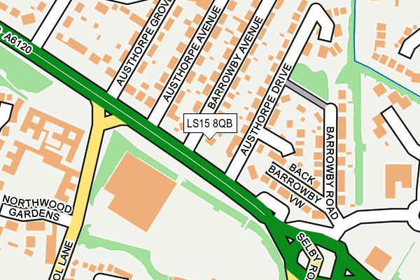 LS15 8QB map - OS OpenMap – Local (Ordnance Survey)