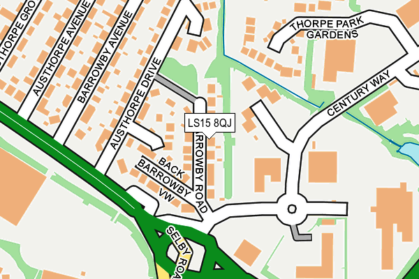 LS15 8QJ map - OS OpenMap – Local (Ordnance Survey)