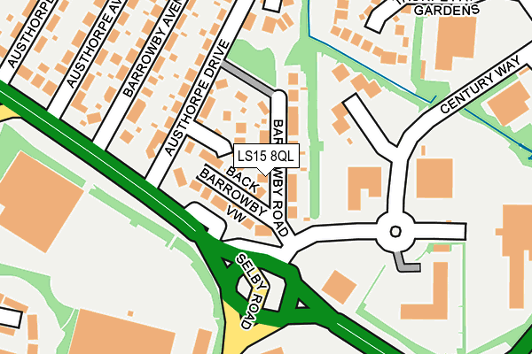 LS15 8QL map - OS OpenMap – Local (Ordnance Survey)