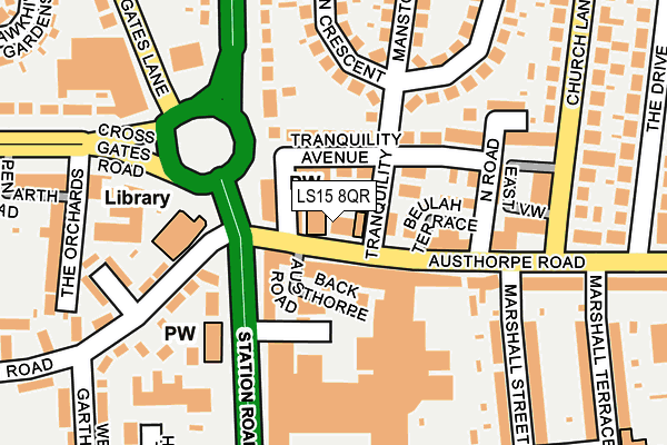 LS15 8QR map - OS OpenMap – Local (Ordnance Survey)