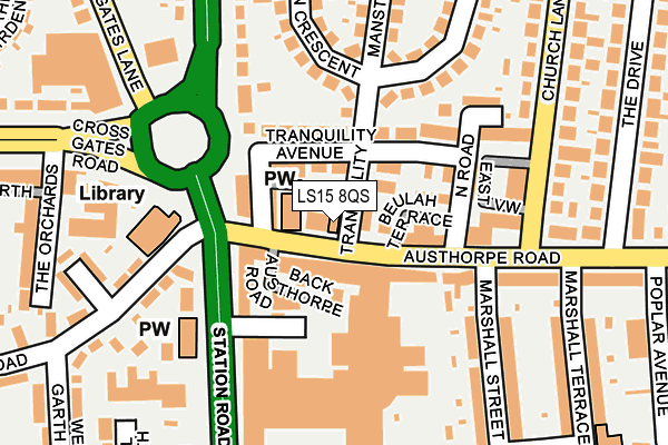 LS15 8QS map - OS OpenMap – Local (Ordnance Survey)