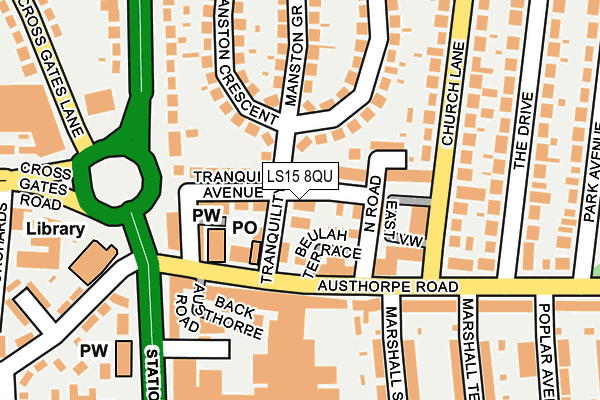 LS15 8QU map - OS OpenMap – Local (Ordnance Survey)