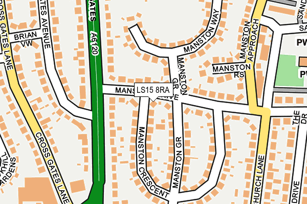 LS15 8RA map - OS OpenMap – Local (Ordnance Survey)