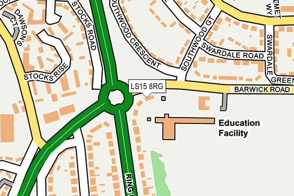 LS15 8RG map - OS OpenMap – Local (Ordnance Survey)