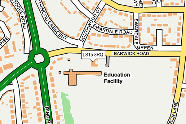 LS15 8RQ map - OS OpenMap – Local (Ordnance Survey)