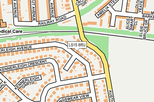 LS15 8RU map - OS OpenMap – Local (Ordnance Survey)