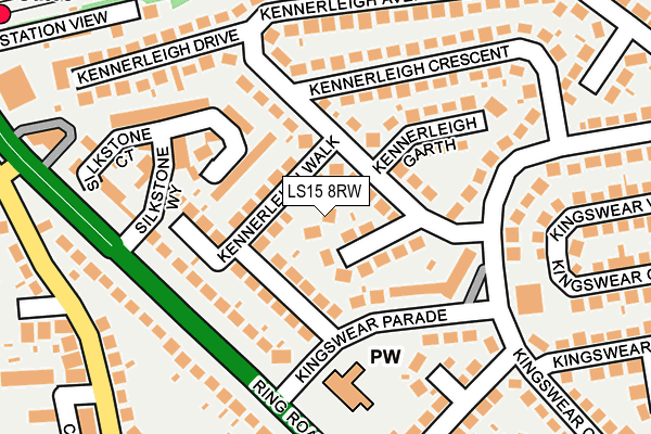 LS15 8RW map - OS OpenMap – Local (Ordnance Survey)