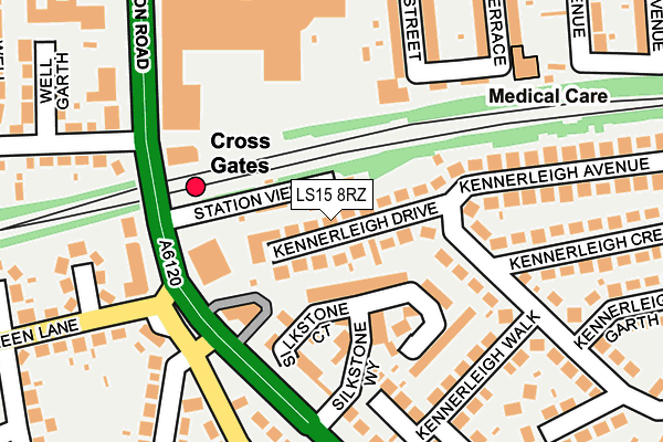 LS15 8RZ map - OS OpenMap – Local (Ordnance Survey)
