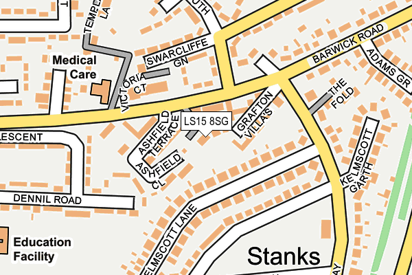LS15 8SG map - OS OpenMap – Local (Ordnance Survey)
