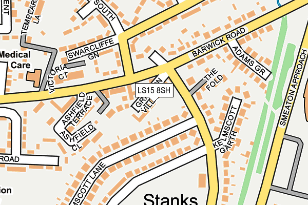 LS15 8SH map - OS OpenMap – Local (Ordnance Survey)