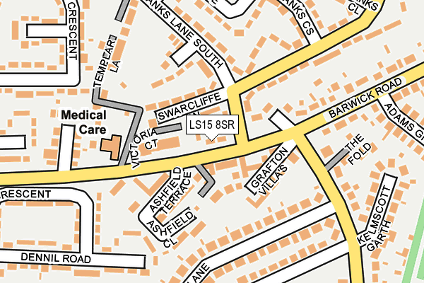 LS15 8SR map - OS OpenMap – Local (Ordnance Survey)