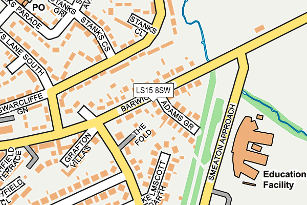 LS15 8SW map - OS OpenMap – Local (Ordnance Survey)