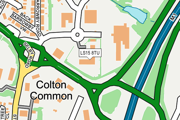 LS15 8TU map - OS OpenMap – Local (Ordnance Survey)