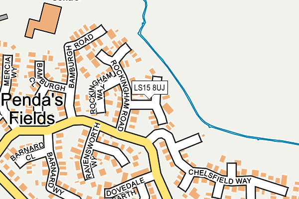 LS15 8UJ map - OS OpenMap – Local (Ordnance Survey)