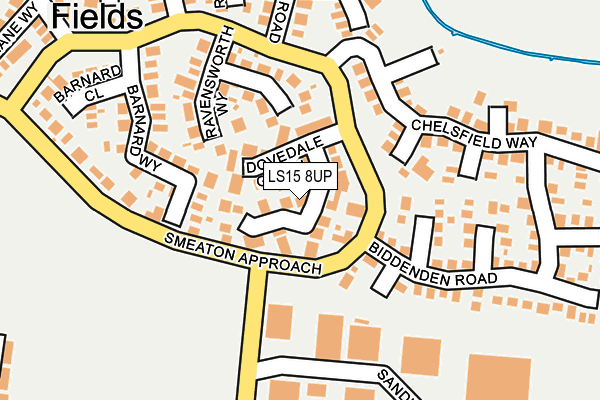LS15 8UP map - OS OpenMap – Local (Ordnance Survey)