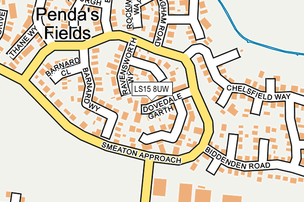 LS15 8UW map - OS OpenMap – Local (Ordnance Survey)