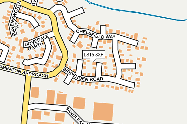 LS15 8XF map - OS OpenMap – Local (Ordnance Survey)
