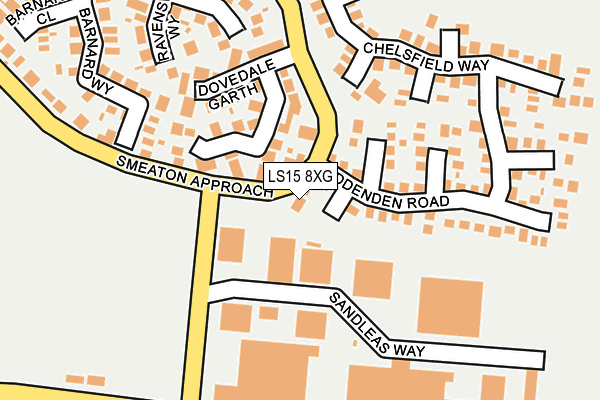 LS15 8XG map - OS OpenMap – Local (Ordnance Survey)