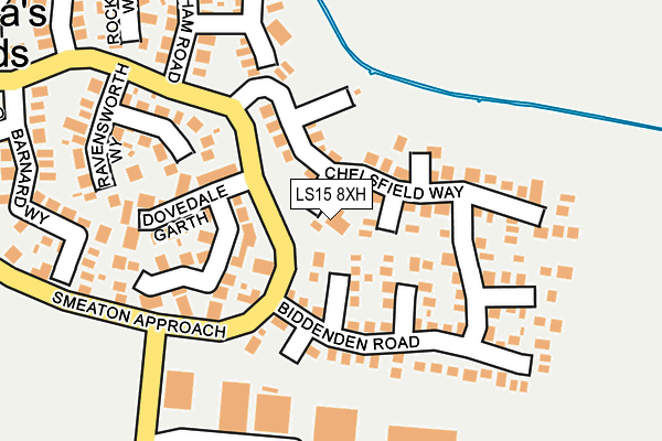 LS15 8XH map - OS OpenMap – Local (Ordnance Survey)