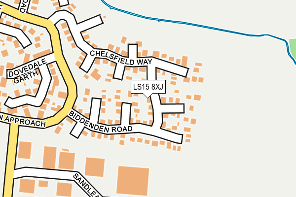 LS15 8XJ map - OS OpenMap – Local (Ordnance Survey)