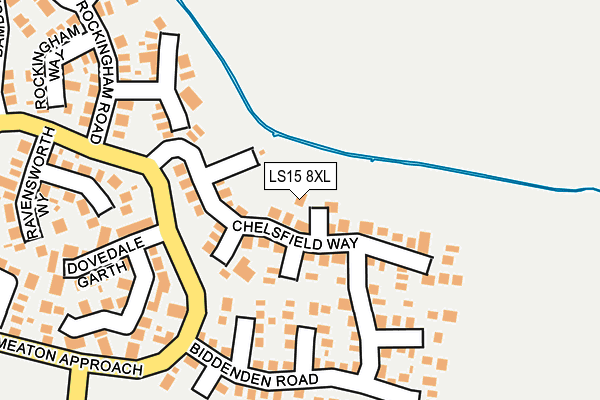LS15 8XL map - OS OpenMap – Local (Ordnance Survey)