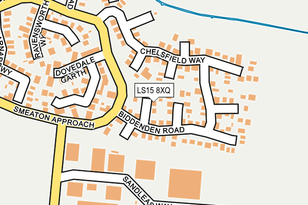 LS15 8XQ map - OS OpenMap – Local (Ordnance Survey)