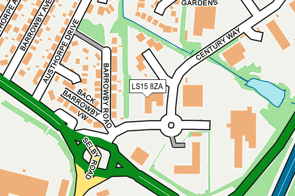 LS15 8ZA map - OS OpenMap – Local (Ordnance Survey)