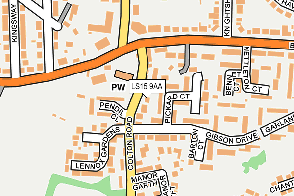 LS15 9AA map - OS OpenMap – Local (Ordnance Survey)