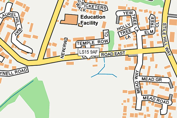 LS15 9AF map - OS OpenMap – Local (Ordnance Survey)