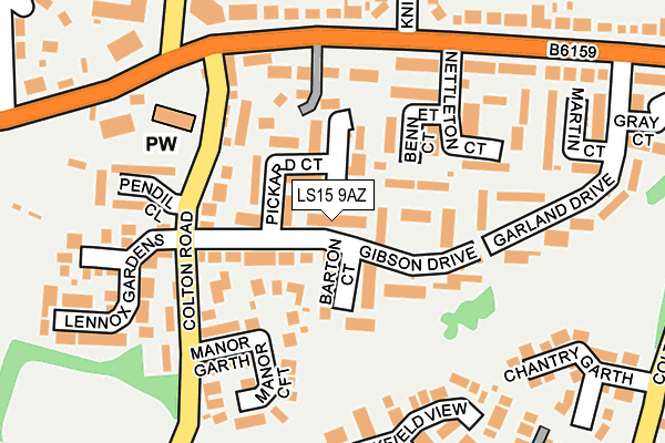 LS15 9AZ map - OS OpenMap – Local (Ordnance Survey)