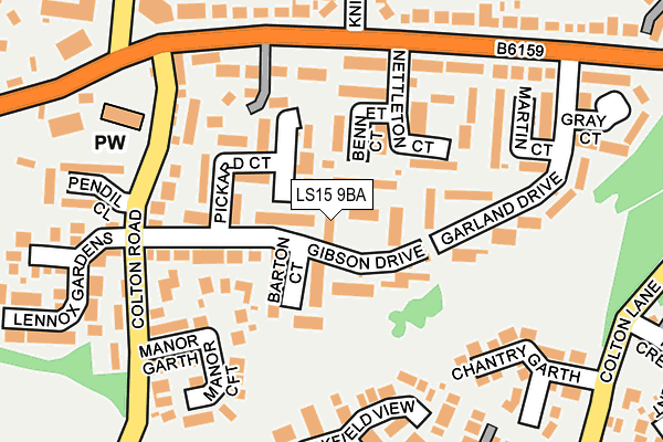 LS15 9BA map - OS OpenMap – Local (Ordnance Survey)