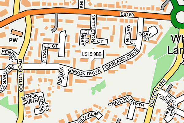 LS15 9BB map - OS OpenMap – Local (Ordnance Survey)