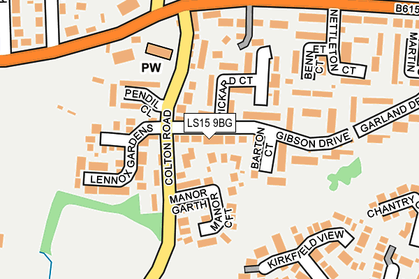 LS15 9BG map - OS OpenMap – Local (Ordnance Survey)