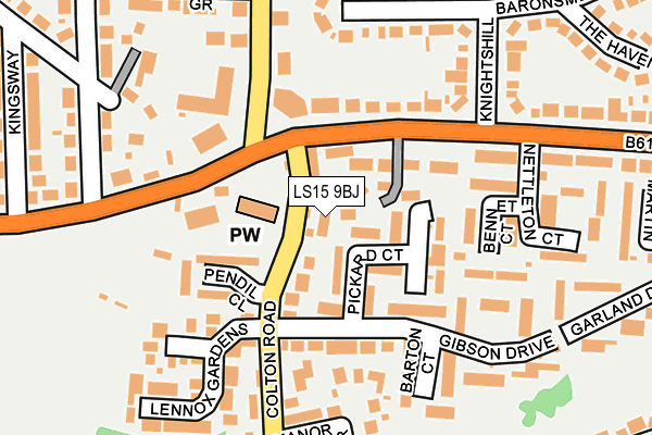 LS15 9BJ map - OS OpenMap – Local (Ordnance Survey)