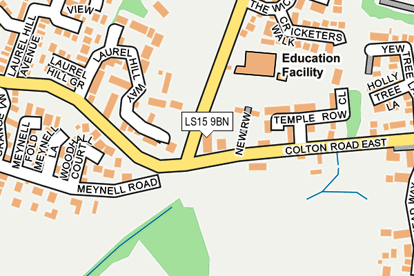 LS15 9BN map - OS OpenMap – Local (Ordnance Survey)