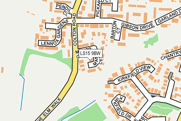LS15 9BW map - OS OpenMap – Local (Ordnance Survey)