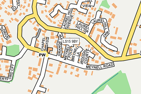 LS15 9BY map - OS OpenMap – Local (Ordnance Survey)